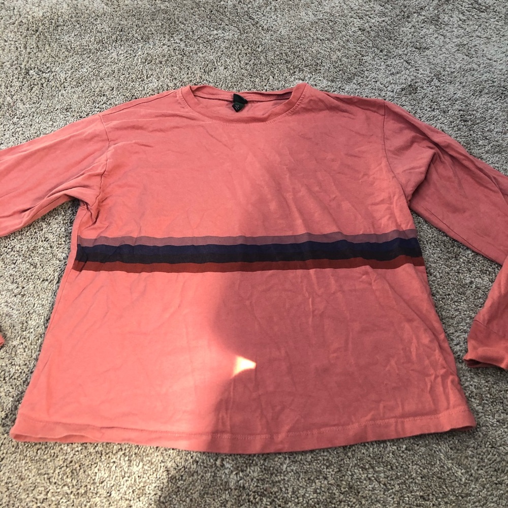 long sleeve pink top